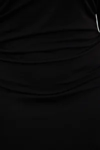 Trendyol Curve Black Ruffle Detailed shift Knitting Plus Size Dress - Image 4