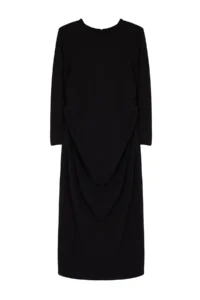 Trendyol Curve Black Ruffle Detailed shift Knitting Plus Size Dress - Image 6