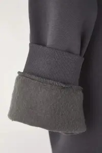 Trendyol Curve Anthracite Oversized/Large Cut Basic Crew Neck Thick/Fleece-lined Knitting Sweatshirt - Image 6