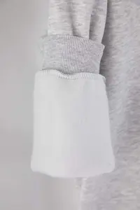 Trendyol Curve Kar Melange Oversized/Large Cut Basic Crew Neck Thick/Flare inside Knitting Sweatshirt - Image 7