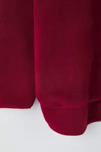 Trendyol Curve Dark Cherry Thick Fleece Hooded and Zippered Oversized Knitting Plus Size Sweatshirt - Image 9