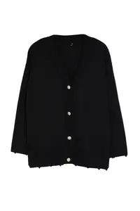 Trendyol Curve Black V-neck Cutout Detailed Knitwear Cardigan - Image 6
