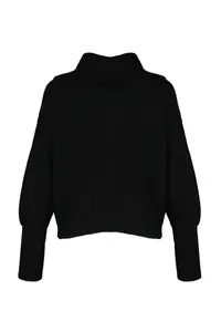 Trendyol Curve Black Turndown collar Zippered Knitwear Cardigan - Image 13