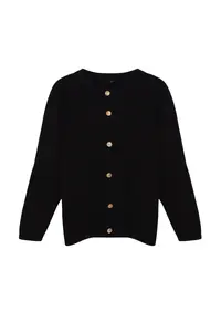 Trendyol Curve Black Crew Neck buttoned Knitwear Cardigan - Image 6