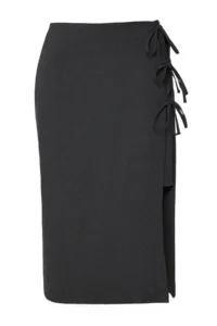 Trendyol Curve Anthracite Fiyonk/Laced Midi Weaving Plus Size Skirt - Image 6