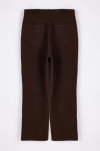 Trendyol Curve Brown Yüksel Waist Stoned 100% Cotton Non-Stretch Straight Fit plus size jeans - Image 6