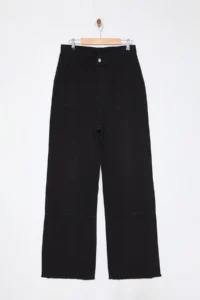 Trendyol Curve Black High Waist Wide Leg 100% Cotton Plus Size Wide Leg jeans - Image 6