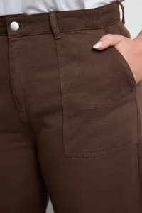 Trendyol Curve Brown High Waist Wide Leg 100% Cotton Non-Stretch Plus Size Wide Leg jeans - Image 4