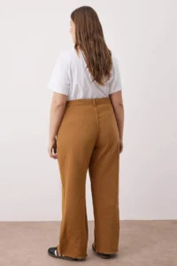 Trendyol Curve Mustard High Waist Wide Leg Plus Size Wide Leg jeans - Image 4