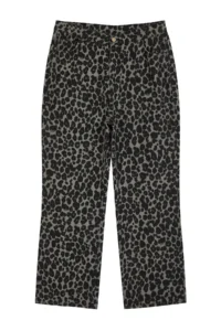 Trendyol Curve Anthracite High Waist Leopard Patterned Straight Fit plus size jeans - Image 6