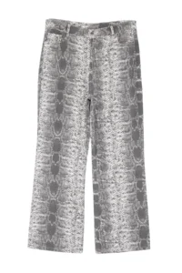 Trendyol Curve Gray High Waist animals Patterned Straight Fit plus size jeans - Image 6