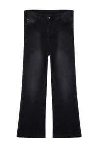 Trendyol Curve Anthracite High Waist comfort/Middle Flexible flared leg Flare Fit plus size jeans - Image 6