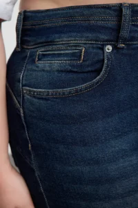Trendyol Curve Dark Blue High Waist Flexible/Strecth skinny plus size jeans - Image 5