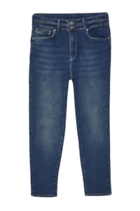 Trendyol Curve Dark Blue High Waist Flexible/Strecth skinny plus size jeans - Image 8
