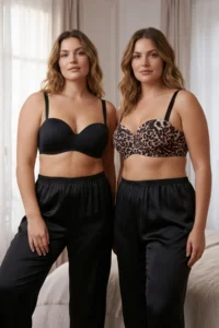 Trendyol Curve Black-Multicolored 2 Sets Paket lily removable Sleeveless Strapless without filling Bra