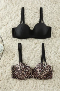 Trendyol Curve Black-Multicolored 2 Sets Paket lily removable Sleeveless Strapless without filling Bra - Image 2
