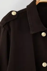 Trendyol Curve Brown Plus Size denim Jacket - Image 3