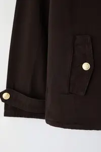 Trendyol Curve Brown Plus Size denim Jacket - Image 4