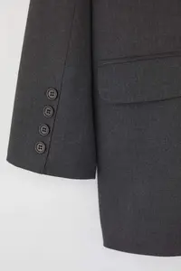 Trendyol Curve Anthracite Premium Oversized/Bol Kesim Lined Weaving Blazer Jacket - Image 7