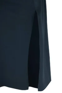 Trendyol Curve Petrol Blue Blue Blue Double breasted Collar Sides Shirred Knitting Plus Size Dress - Image 8