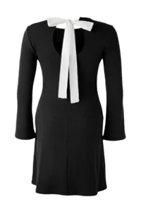Trendyol Curve Black A-line Back Binding Detailed Mini Knitting Plus Size Dress - Image 6
