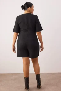 Trendyol Curve Black OF shorts and Arched Weaving Mini Plus Size Dress - Image 5