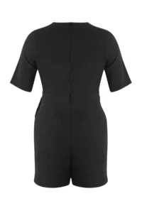 Trendyol Curve Black OF shorts and Arched Weaving Mini Plus Size Dress - Image 9