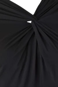 Trendyol Curve Black Node Detailed single jersey Knitting Plus Size Dress - Image 6