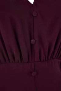 Trendyol Curve Plum eyelet Detailed buttoned Lined Siphon Weaving Dress - Image 7