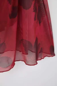 Trendyol Curve Rejection flower patterned A- Line Tulle Knitting Plus Size Dress - Image 8