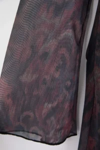 Trendyol Curve Multicolored Patterned Asymmetric Tulle Knitting Plus Size Dress - Image 7
