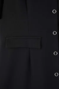 Trendyol Curve Black buttoned Mini Weaving Plus Size Dress - Image 6