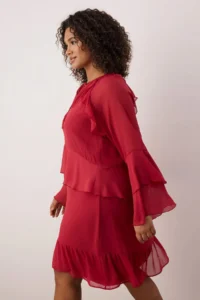 Trendyol Curve Brick Rejection Yoryo Siphon Weaving Plus Size Dress - Image 2