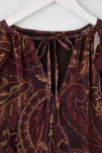 Trendyol Curve Multicolored Shawl Patterned Yoryo Siphon Weaving Plus Size Dress - Image 6