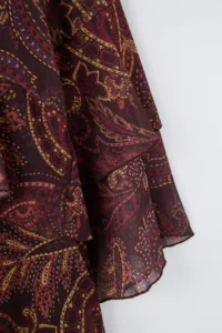 Trendyol Curve Multicolored Shawl Patterned Yoryo Siphon Weaving Plus Size Dress - Image 7