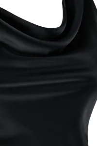 Trendyol Curve Black Satin Weaving Plus Size Dress - Image 5
