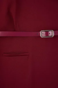 Trendyol Curve Burgundy Sleeveless Weaving Midi Plus Size Dress - Image 6
