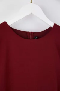 Trendyol Curve Burgundy Sleeveless Weaving Midi Plus Size Dress - Image 7