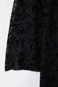 Trendyol Curve Black Tulle Short/Mini Knitting Plus Size Dress - Image 4