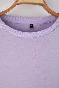 Trendyol Curve Lilac Panda Embroidered Regular Fit Plus Size Sweatshirt - Image 7