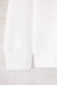 Trendyol Curve Ecru Oversized/Large Cut Embroidered Thick Fleece Inside Knitting Sweatshirt - Image 7