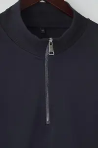 Trendyol Curve Navy Blue Collar Zippered Regular Plus Size Sweatshirt - Image 6