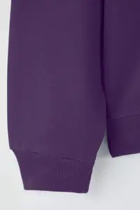 Trendyol Curve Plum Collar Zippered Regular Plus Size Sweatshirt - Image 2