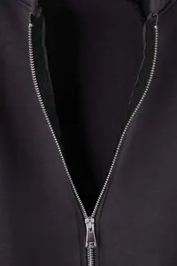 Trendyol Curve Anthracite Bomber Jacket Jacket Collar Oversized/Wide Pattern Front Zippered Plus Size Sweatshirt - Image 7
