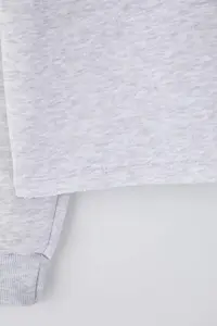Trendyol Curve Kar Melange Crop Size Crew Neck Basic Plus Size Sweatshirt - Image 6