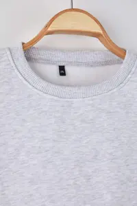 Trendyol Curve Kar Melange Crop Size Crew Neck Basic Plus Size Sweatshirt - Image 7