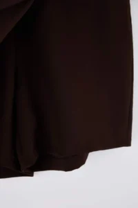 Trendyol Curve Brown Gold Accessory Detailed Mini Plus Size Shorts Skirt - Image 7