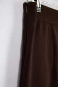 Trendyol Curve Brown Gold Accessory Detailed Mini Plus Size Shorts Skirt - Image 9