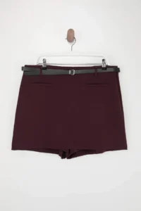 Trendyol Curve Plum Arched Mini Plus Size Weaving Shorts Skirt Shorts & Bermuda