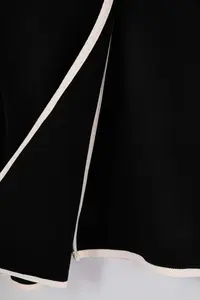 Trendyol Curve Black Piping Detailed Asymmetric Cut Knitwear Jacket Look Cardigan - Image 7